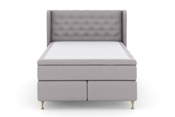 Select No 4 Komplett Sängpaket 140x200 Fast/Medium - Ljusgrå/Guld - Products - Möbler - Säng - Kontinentalsäng