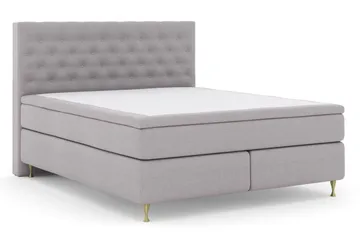 Select No 4 Komplett Sängpaket 160x200 Medium - Ljusgrå/Guld - Products - Möbler - Säng - Kontinentalsäng