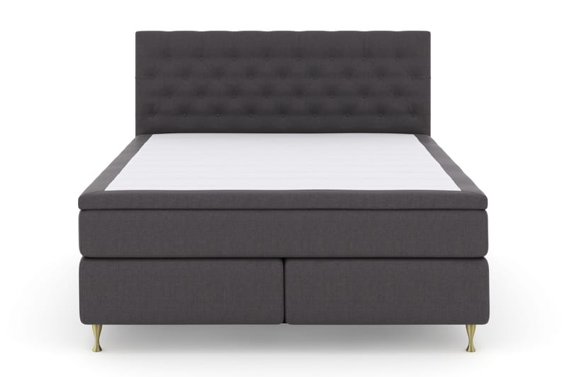 Select No 4 Komplett Sängpaket 180x200 Fast, Mörkgrå/Guld