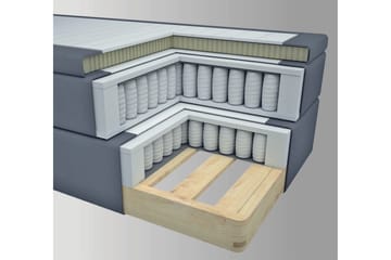 Select No 4 Kontinentalsäng 120x200 Fast - Ljusgrå/Metall V-Form - Products - Möbler - Säng - Enkelsäng