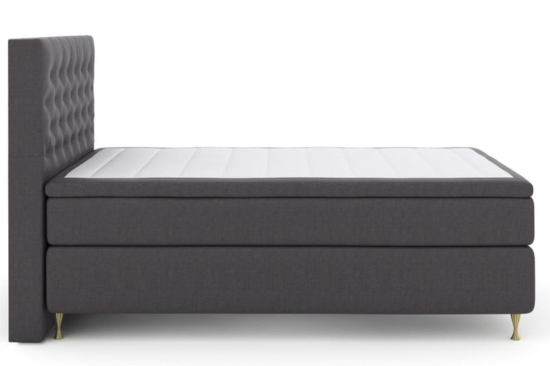 Select No 5 Komplett Sängpaket 140x200 Fast Watergel, Mörkgrå/Guld