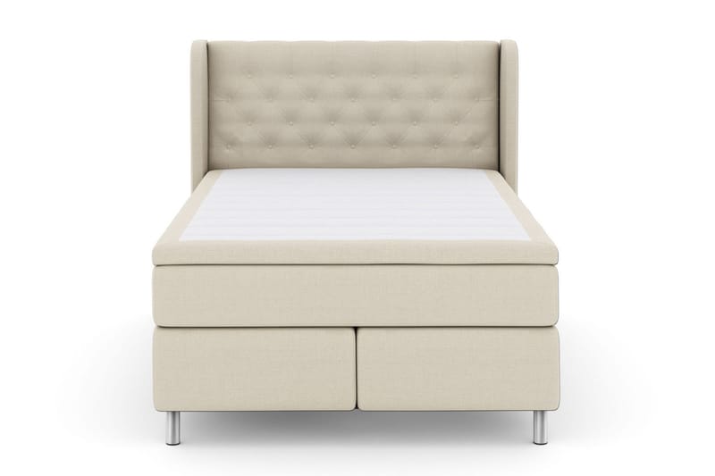 Select No 5 Komplett Sängpaket 140x200 Medium Latex, Beige/Metall