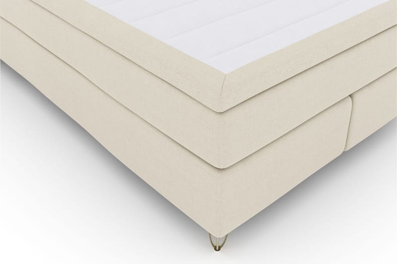 Select No 5 Komplett Sängpaket 160x200 Fast/Medium Watergel - Beige/Metall V-form - Products - Möbler - Säng - Kontinentalsäng