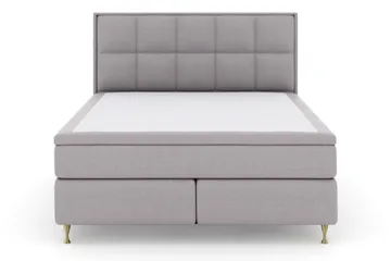 Select No 5 Komplett Sängpaket 180x200 Fast/Medium Watergel - Ljusgrå/Guld - Products - Möbler - Säng - Kontinentalsäng