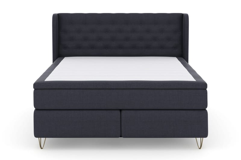 Select No 5 Komplett Sängpaket 210x210 Fast/Medium Latex, Blå/Metall V-form