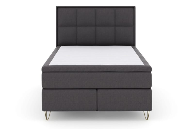 Select No 6 Komplett Sängpaket 140x200 Fast/Medium Watergel - Mörkgrå/Metall V-form - Products - Möbler - Säng - Kontinentalsäng