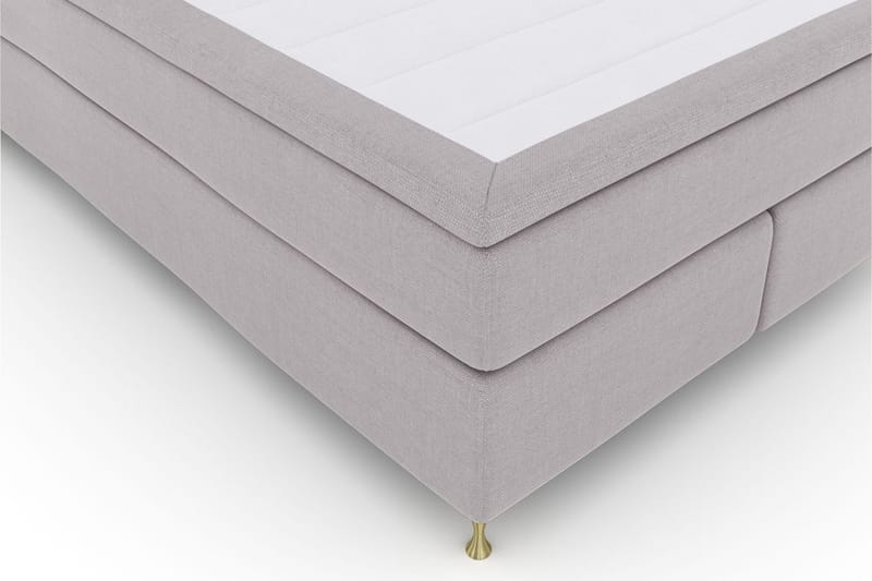 Select No 6 Kontinentalsäng 140x200 Fast/Medium Watergel - Ljusgrå/Guld - Products - Möbler - Säng - Kontinentalsäng
