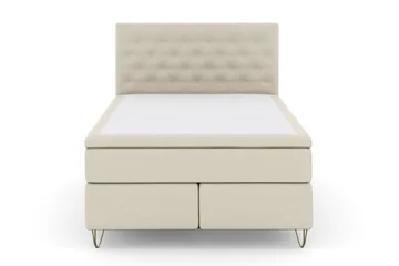Select No 6 Kontinentalsäng 160x200 Medium Latex/Memory - Beige/Metall V-Form - Products - Möbler - Säng - Kontinentalsäng