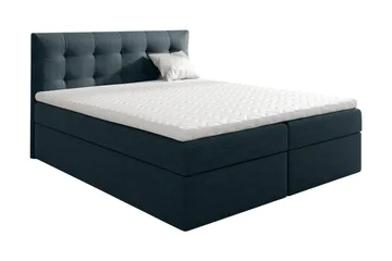 Skaftå Kontinentalsäng 160x200 cm, Svart/Blå/Grå/Vit