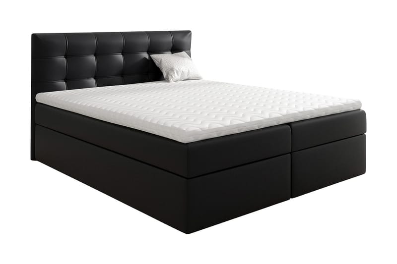 Skaftå Kontinentalsäng 160x200 cm, Svart/Vit