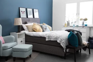 Sundborn Kontinentalsäng 140x200 cm - Grå - Products - Möbler - Säng - Kontinentalsäng