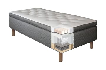 Sundborn Ramsäng 80x200 Medelfast Latex - Grå - Products - Möbler - Säng - Enkelsäng