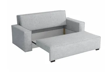 Denegal 2-sits liten bäddsoffa i Tyg - Grå - Products - Möbler - Soffa - Bäddsoffa - 2 sits bäddsoffa
