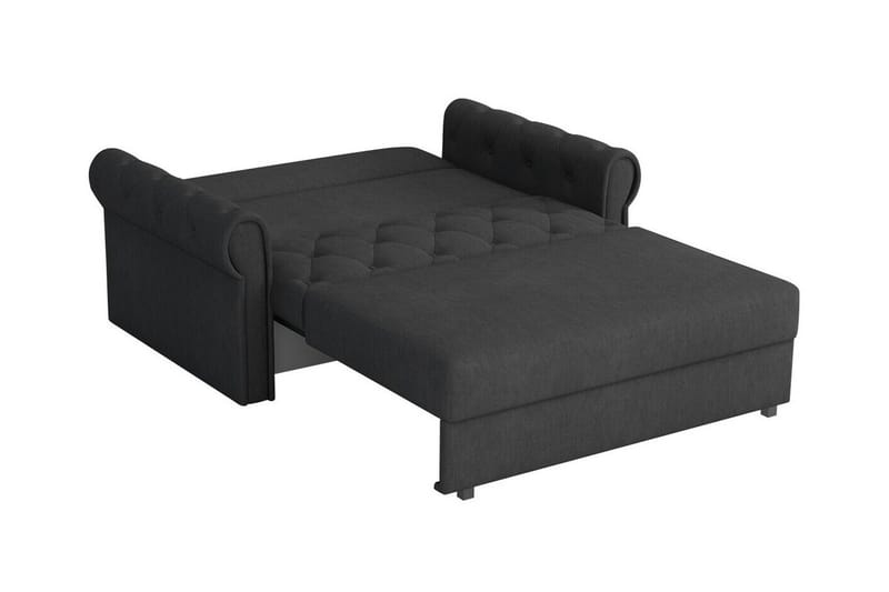 Denegal 2-sits liten bäddsoffa i Plysch - Grå - Products - Möbler - Soffa - Bäddsoffa - 2 sits bäddsoffa