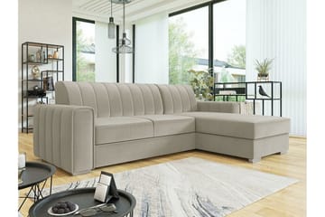 Denegal 3-sits Hörnbäddsoffa Beige/Light beige - Products - Möbler - Soffa - Bäddsoffa - Bäddsoffa divan