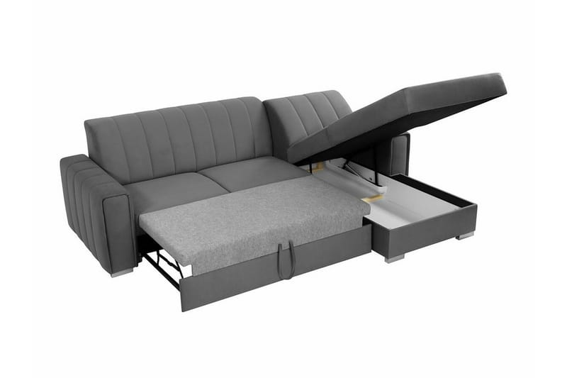 Denegal 3-sits Hörnbäddsoffa Black - Products - Möbler - Soffa - Bäddsoffa - Bäddsoffa divan