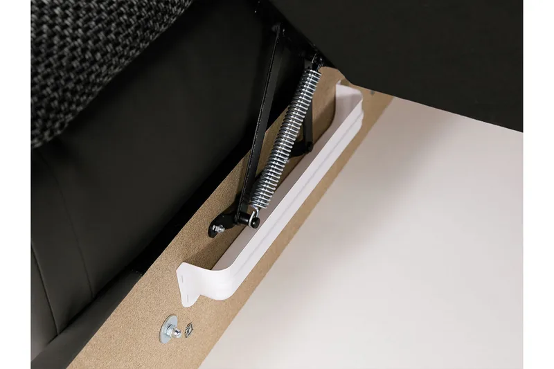 Dynir Stor Hörnbäddsoffa Divan med Förvaring Höger 350 cm - Svart / Grå - Products - Möbler - Soffa - Bäddsoffa - Bäddsoffa längsbäddad