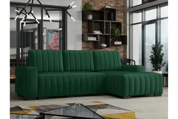 Esher Bäddsoffa Höger - Grön - Products - Möbler - Soffa - Bäddsoffa - Bäddsoffa divan