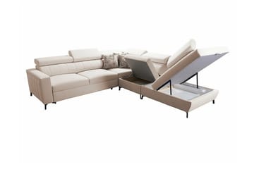 Galbally 4-sits Hörnbäddsoffa Ljusgrå - Products - Möbler - Soffa - Bäddsoffa - Bäddsoffa längsbäddad