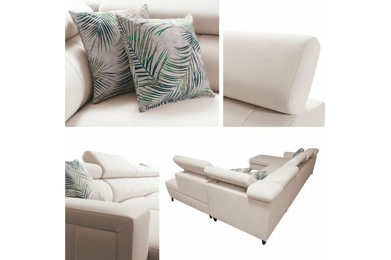 Galbally 5-sits Hörnbäddsoffa Light grey/Dark grey - Products - Möbler - Soffa - Bäddsoffa - Bäddsoffa divan