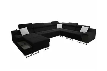 Galbally 5-sits Hörnsoffa Black - Products - Möbler - Soffa - Bäddsoffa - Hörnbäddsoffa