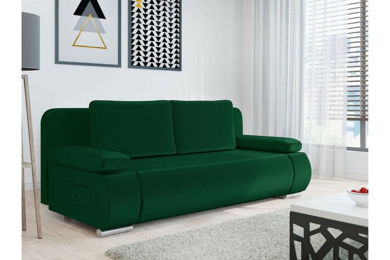 Kintore 2-sits Bäddsoffa Dark green - Products - Möbler - Soffa - Bäddsoffa - Bäddsoffa längsbäddad