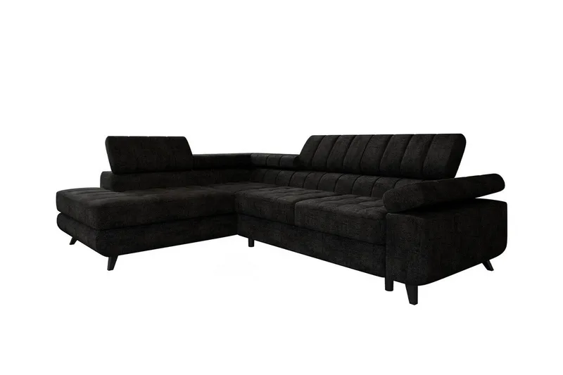 Kintore 3-sits Hörnbäddsoffa Black - Products - Möbler - Soffa - Bäddsoffa - Hörnbäddsoffa