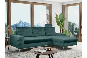 Kintore 3-sits Hörnbäddsoffa Dark green - Products - Möbler - Soffa - Bäddsoffa - Hörnbäddsoffa