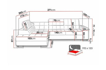 Kintore 3-sits Hörnbäddsoffa Dark green - Products - Möbler - Soffa - Bäddsoffa - Bäddsoffa längsbäddad