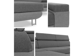 Kintore 3-sits Hörnbäddsoffa Light grey/Dark grey - Products - Möbler - Soffa - Bäddsoffa - Hörnbäddsoffa
