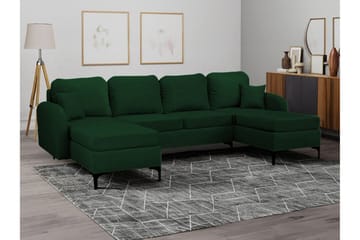 Knocklong 4-sits Hörnbäddsoffa Dark green - Products - Möbler - Soffa - Bäddsoffa - Hörnbäddsoffa