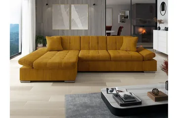 Lomux 3-sits Hörnbäddsoffa Yellow - Products - Möbler - Soffa - Bäddsoffa - Hörnbäddsoffa