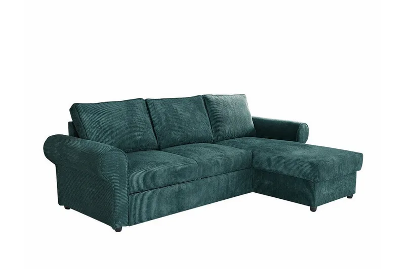 Midfeld 3-sits Hörnbäddsoffa Dark Turquoise