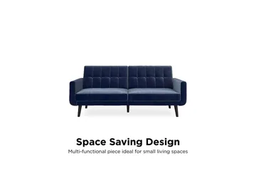 Nola 3-sits Bäddsoffa Sammet/Blå - Dorel Home - Products - Möbler - Soffa - Bäddsoffa - 3 sits bäddsoffa