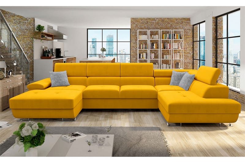 Reginia Bäddsoffa m. Divan och Schäslong - Products - Möbler - Soffa - Bäddsoffa - Bäddsoffa divan