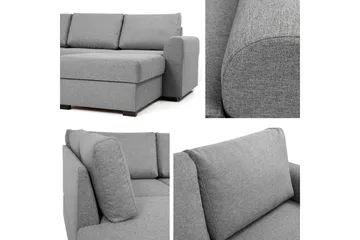 Taberk Bäddsoffa med Divan och Schäslong 5-sits i Chenille - Blå - Products - Möbler - Soffa - Bäddsoffa - Bäddsoffa divan