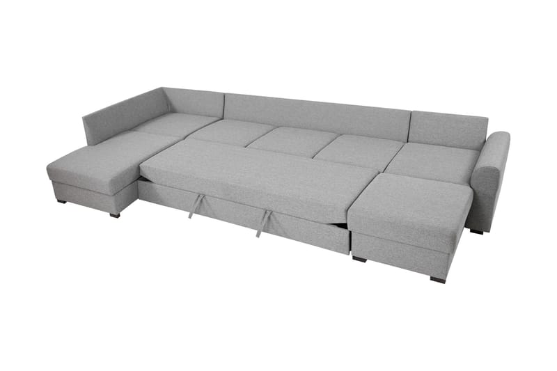 Taberk Bäddsoffa med Divan och Schäslong 5-sits i Chenille - Blå - Products - Möbler - Soffa - Bäddsoffa - Bäddsoffa divan