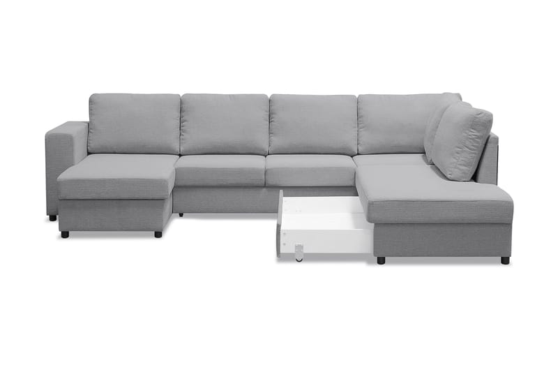 Verona U-bäddsoffa med Divan Vänster - Ljusgrå - Products - Möbler - Soffa - Bäddsoffa - Bäddsoffa divan