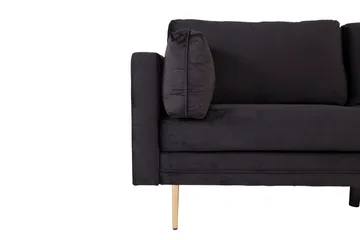 Boom Sammetssoffa 3-sits - Svart - Products - Möbler - Soffa - 3 sits soffa