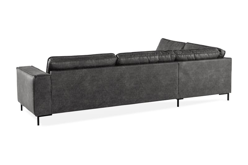 Akron 2,5-sits Soffa med Schäslong Vänster Bondedläder - Mörkgrå - Products - Möbler - Soffa - Divansoffa & schäslongsoffa - 2 sits soffa med divan