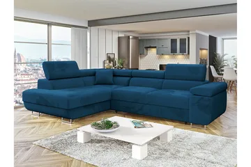 Gabina Soffa med Schäslong 3-sits - Blå - Products - Möbler - Soffa - Divansoffa & schäslongsoffa - 3 sits soffa med divan