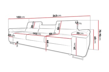 Gabina Soffa 3-sits - Vit - Products - Möbler - Soffa - 3 sits soffa