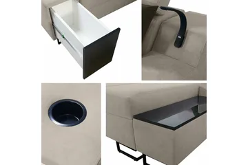 Galbally 5-sits Hörnsoffa Dark blue - Products - Möbler - Soffa - Sammetssoffa