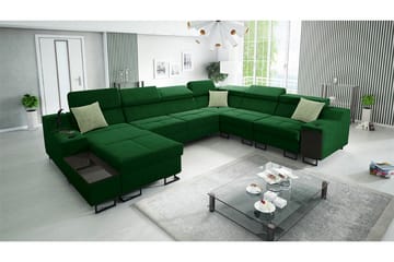Galbally 5-sits Hörnsoffa Dark green - Products - Möbler - Soffa - Sammetssoffa