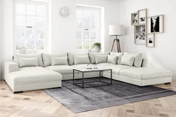 Dubai Armstöd Höger Sammet - Vit - Products - Möbler - Soffa - Modulsoffa - Övriga moduler till modulsoffa