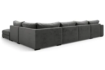 Dubai Stor U Soffa modul med Divan Vänster Sammet Extra djup - Mörkgrå - Products - Möbler - Soffa - Modulsoffa - Komplett modulsoffa