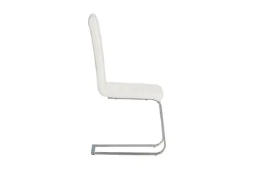 Cibus Matstol Konstläder - Vit/Krom - Products - Möbler - Fåtölj & stolar - Matstol & köksstol