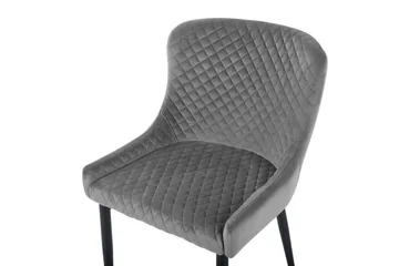 Colino Stol 2-Pack Sammet - Grå - Products - Möbler - Fåtölj & stolar - Matstol & köksstol