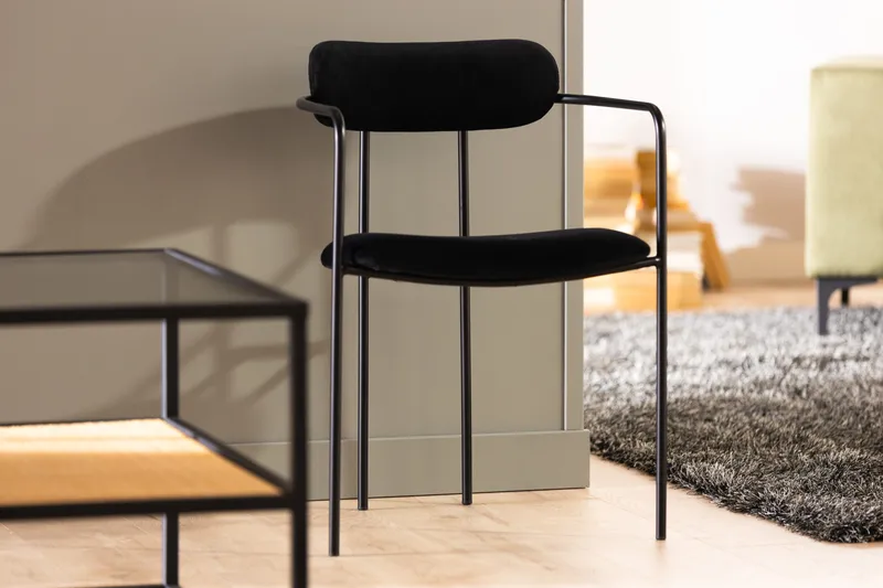 Gordana Matstol - Svart - Products - Möbler - Fåtölj & stolar - Karmstol