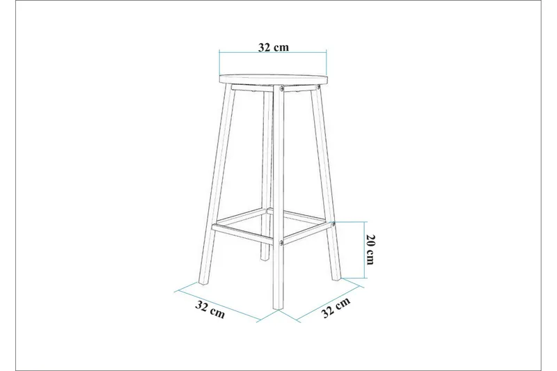 Heran Barstol 62 cm - Svart - Products - Möbler - Fåtölj & stolar - Barstol & barpall